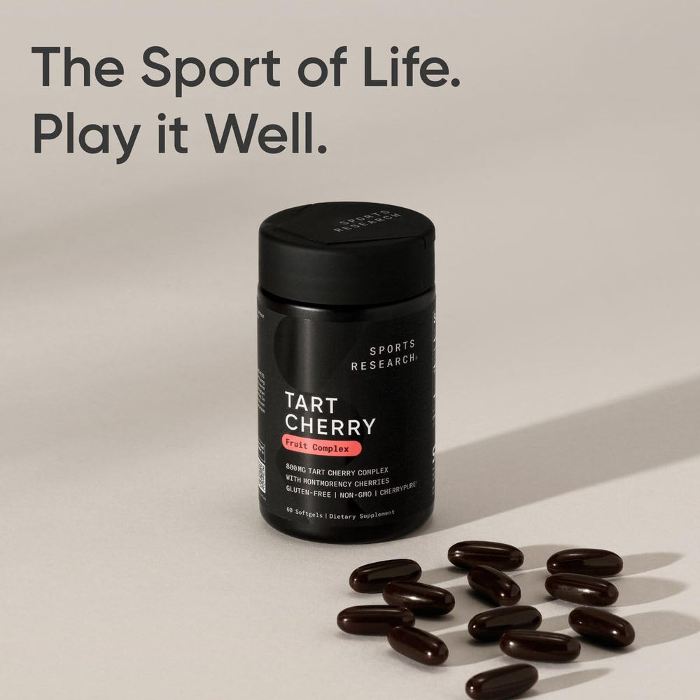 Made in USA badge on Tart Cherry Capsules packaging with cGMP note
