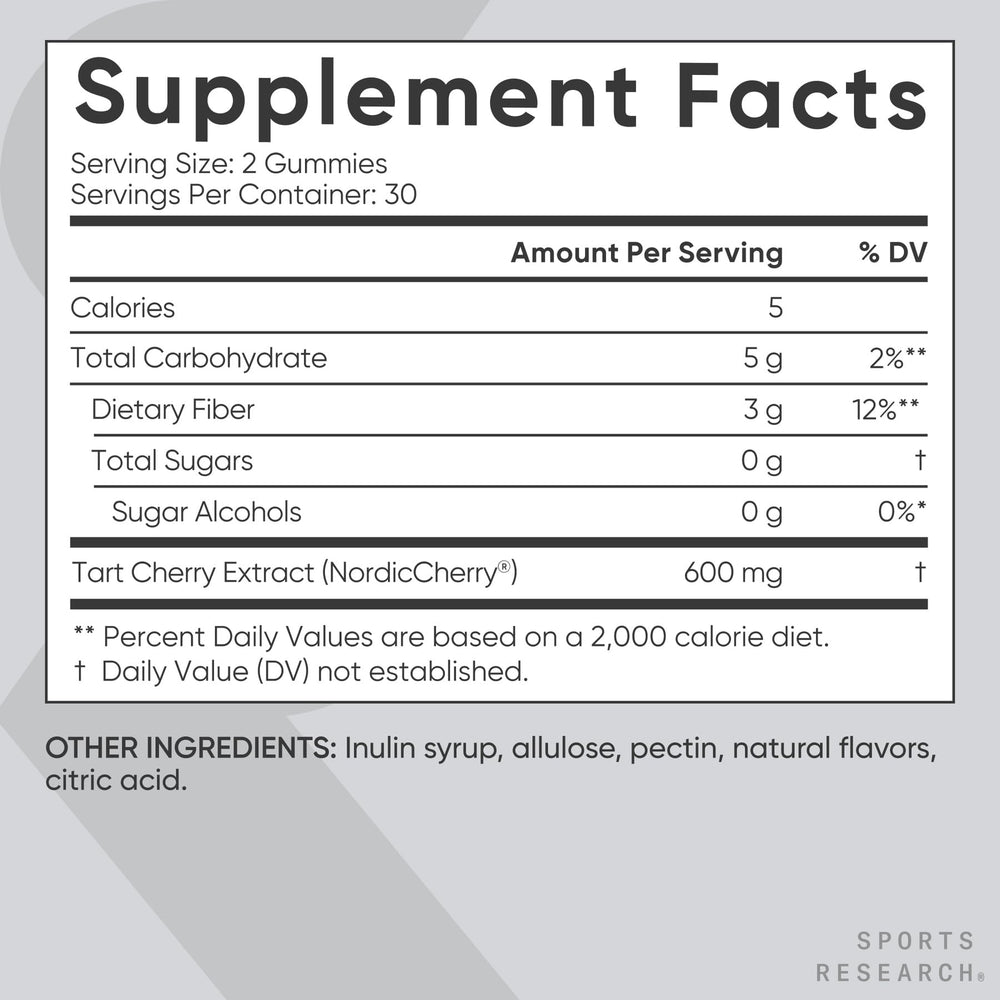 Gummies shown with ingredients panel highlighting polyphenols.
