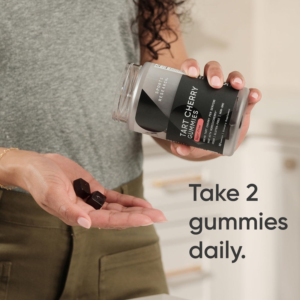 Packaging of Tart Cherry Gummies highlighting NordicCherry bioactives.