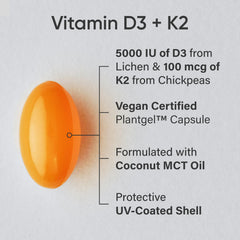 Sports Research vegan D3 K2 softgel pour demonstrates easy daily use.