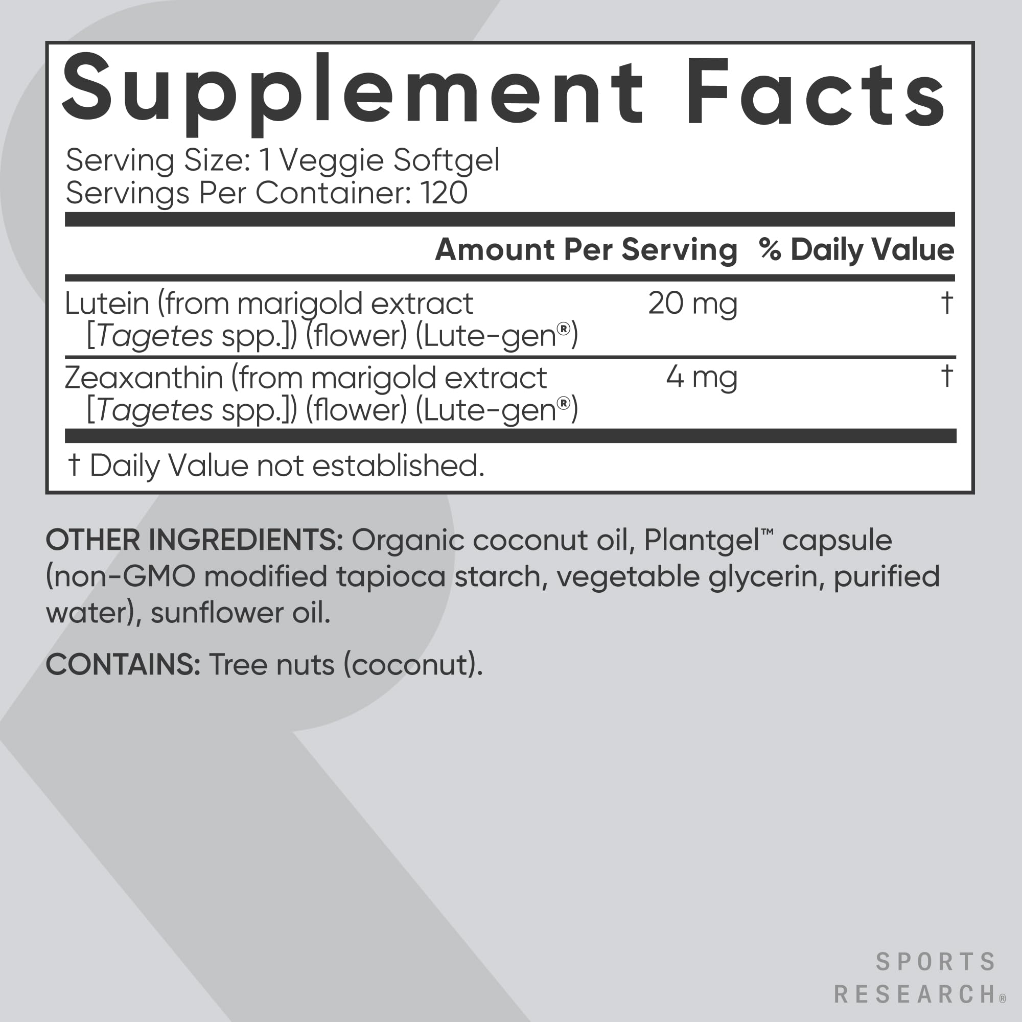 Sports Research vegan-friendly non-GMO verification badge.