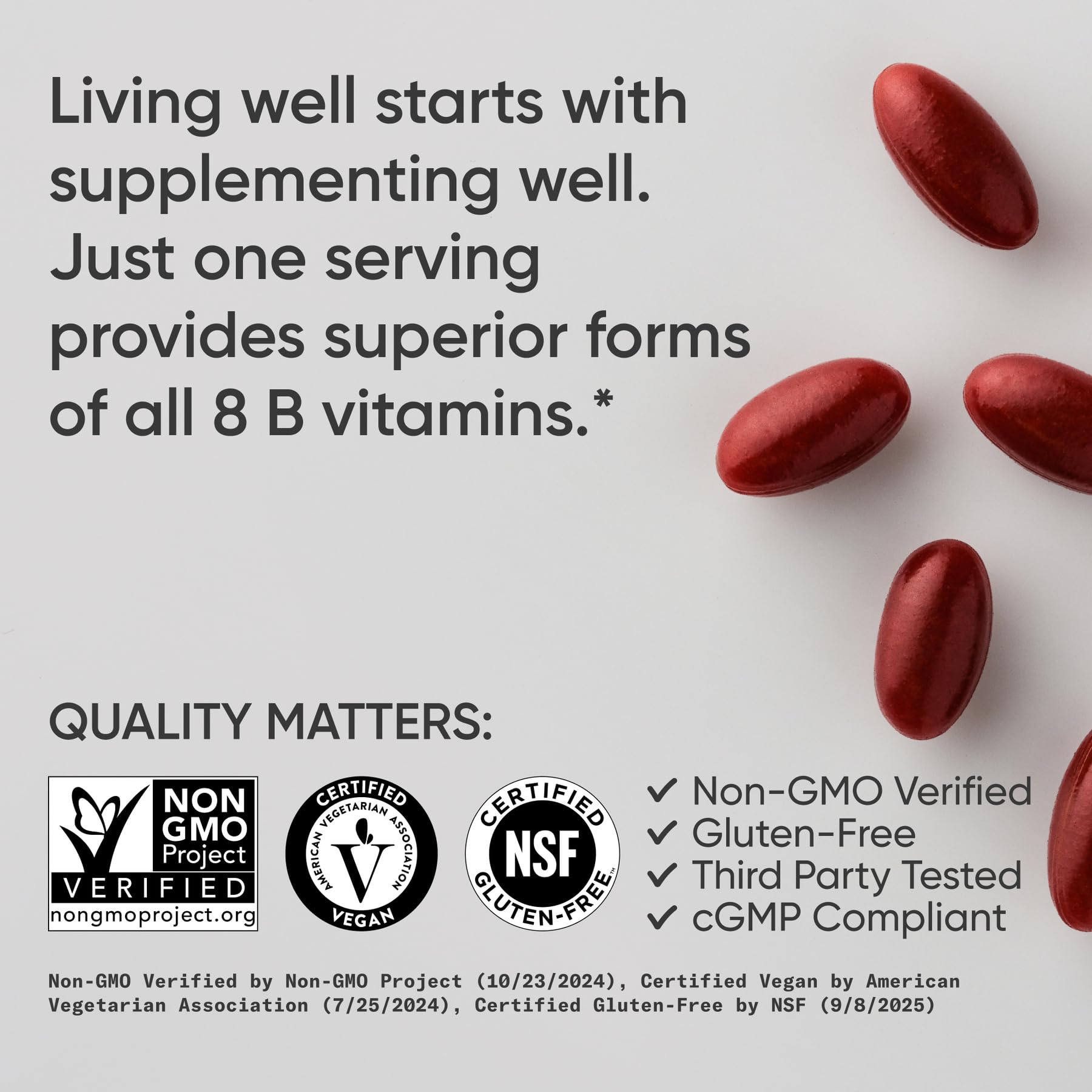 Ingredients blend in Sports Research B-Complex with MCT oil and lecithin for balance.