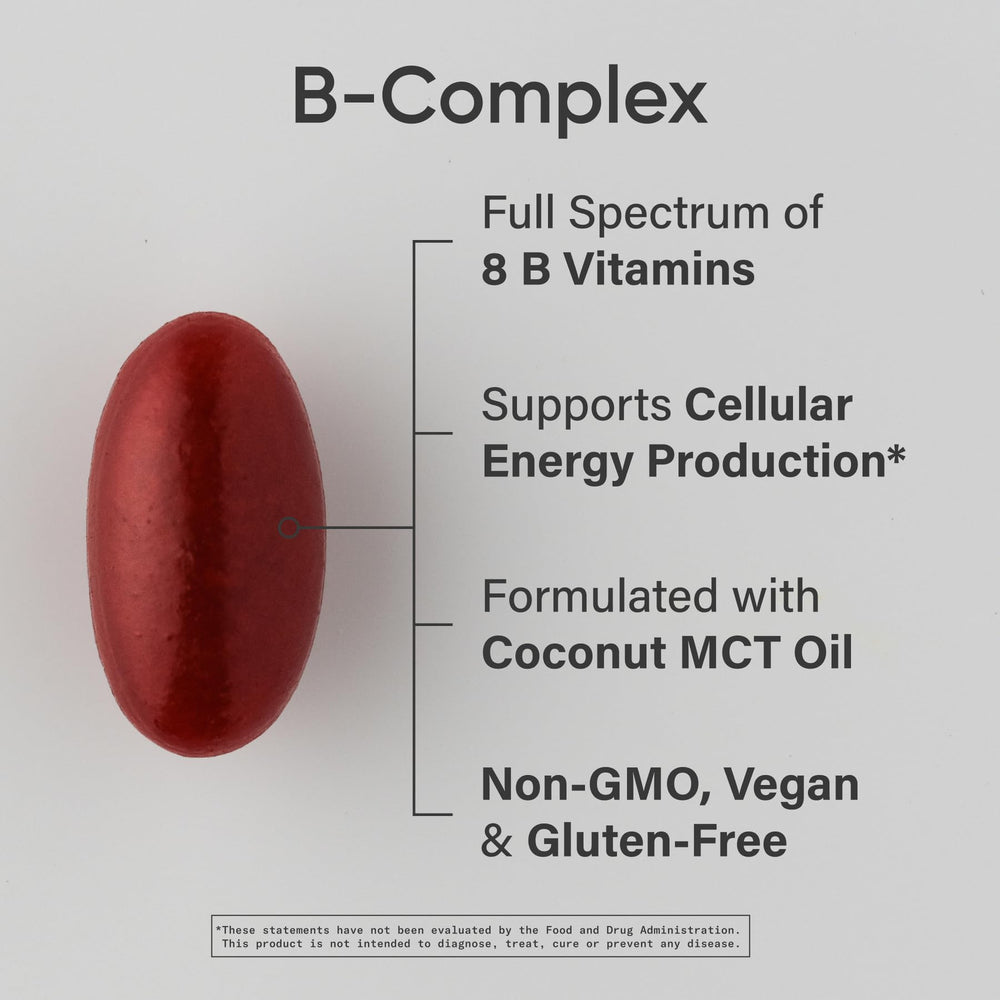 Sports Research B Complex with methylated B12 and folate for flexible daily use