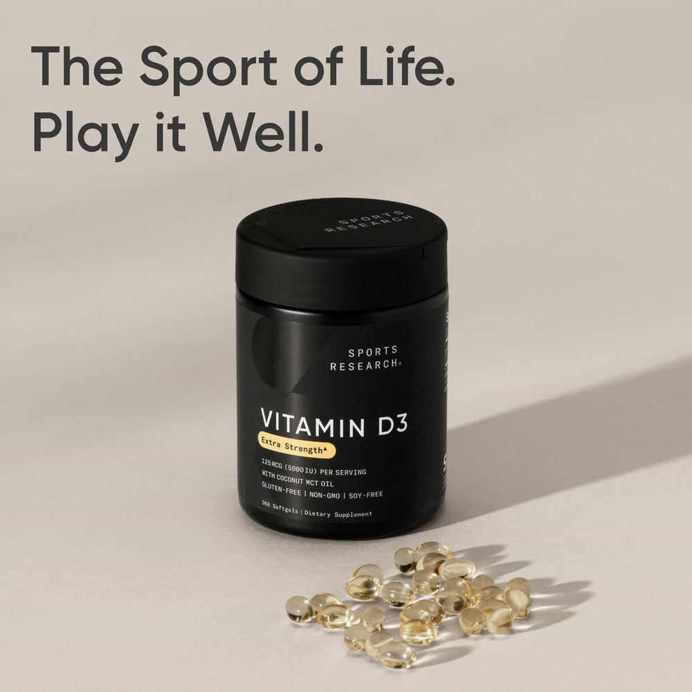 Sports Research Vitamin D3 with glass of water, convenient intake