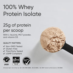 Sports Research whey protein powder bag in Dutch Chocolate, perfect for shakes.