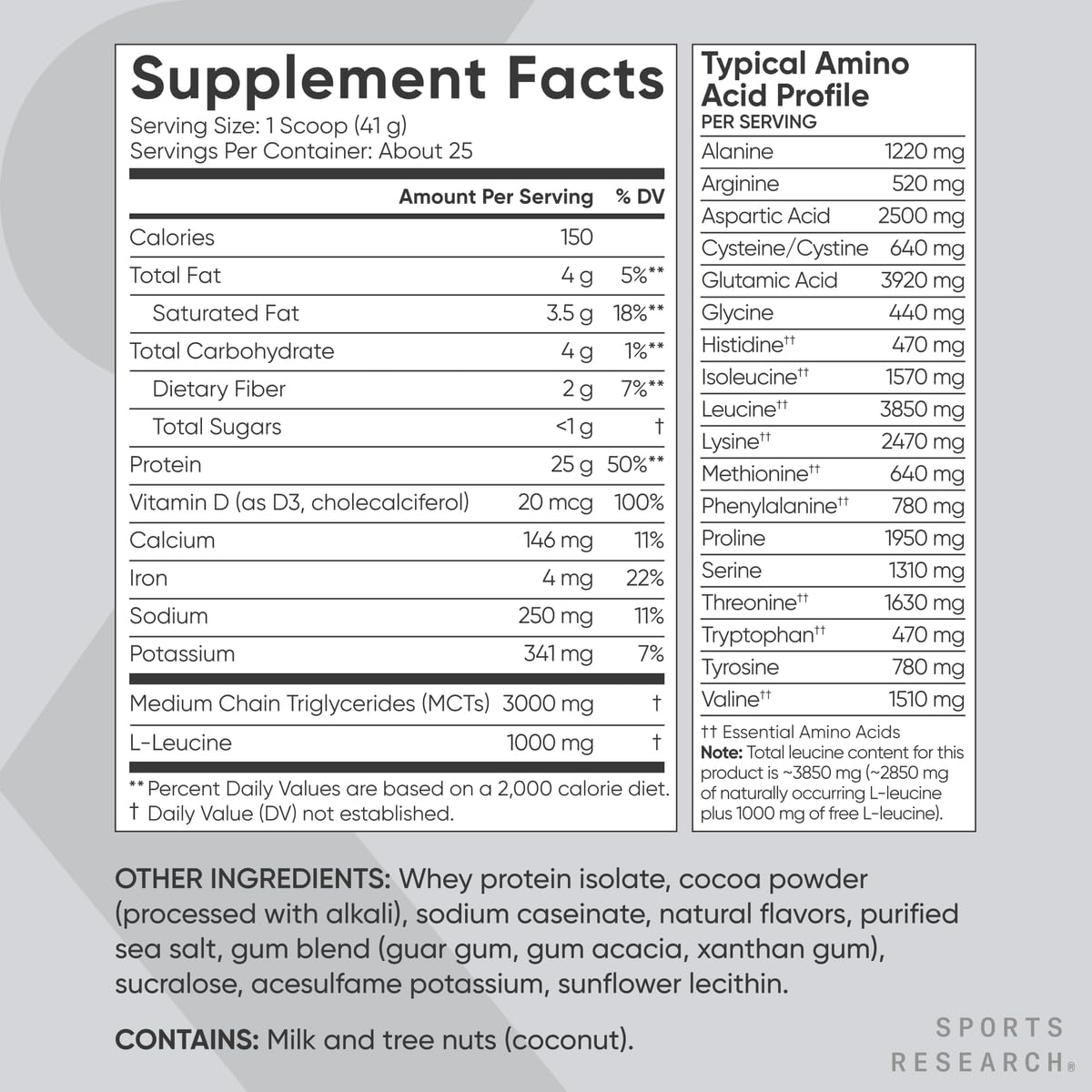 Sports Research Whey Protein Isolate added to coffee for a protein boost