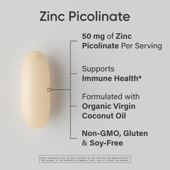 Sports Research zinc picolinate softgels poured for convenient daily dosing
