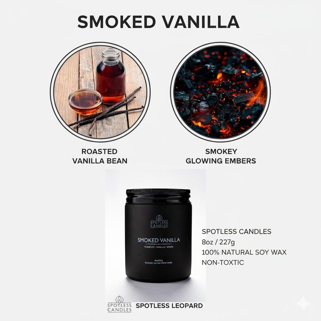 Spotless Leopard candle on a shelf for masculine décor in living spaces.