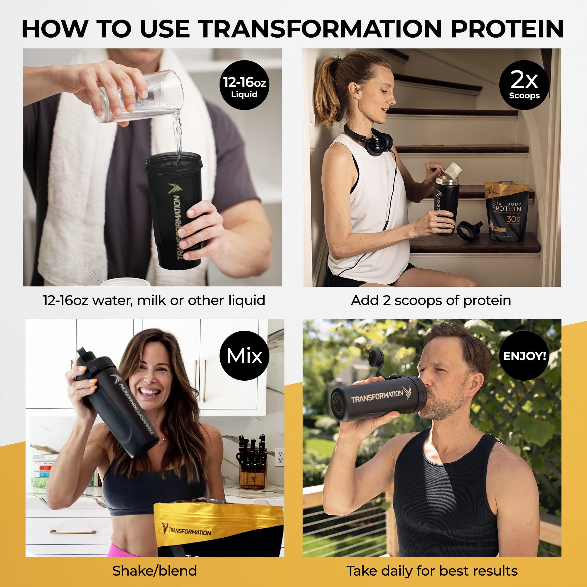 SPR BODY Transformation Protein shake ready in glass after workout