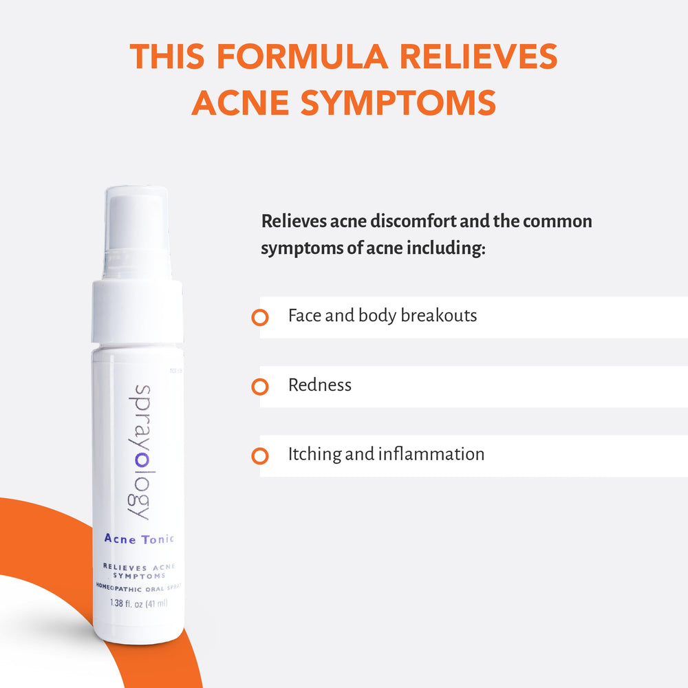 Sprayology Acne Tonic herbal blend showing witch hazel and nettle.