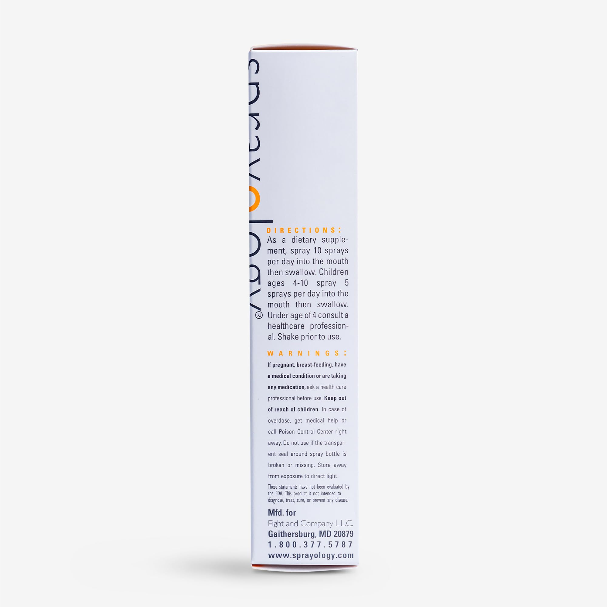 Sprayology Everyday Multi Spray ingredients-list detail underscores clean, non-GMO formulation for confidence