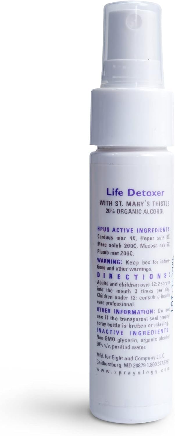 Under-tongue spray action with Sprayology Life Detoxer for quick dosing.