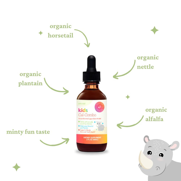 SPRIGS Kids Cal-Combo sticker included reinforces a fun dosing routine