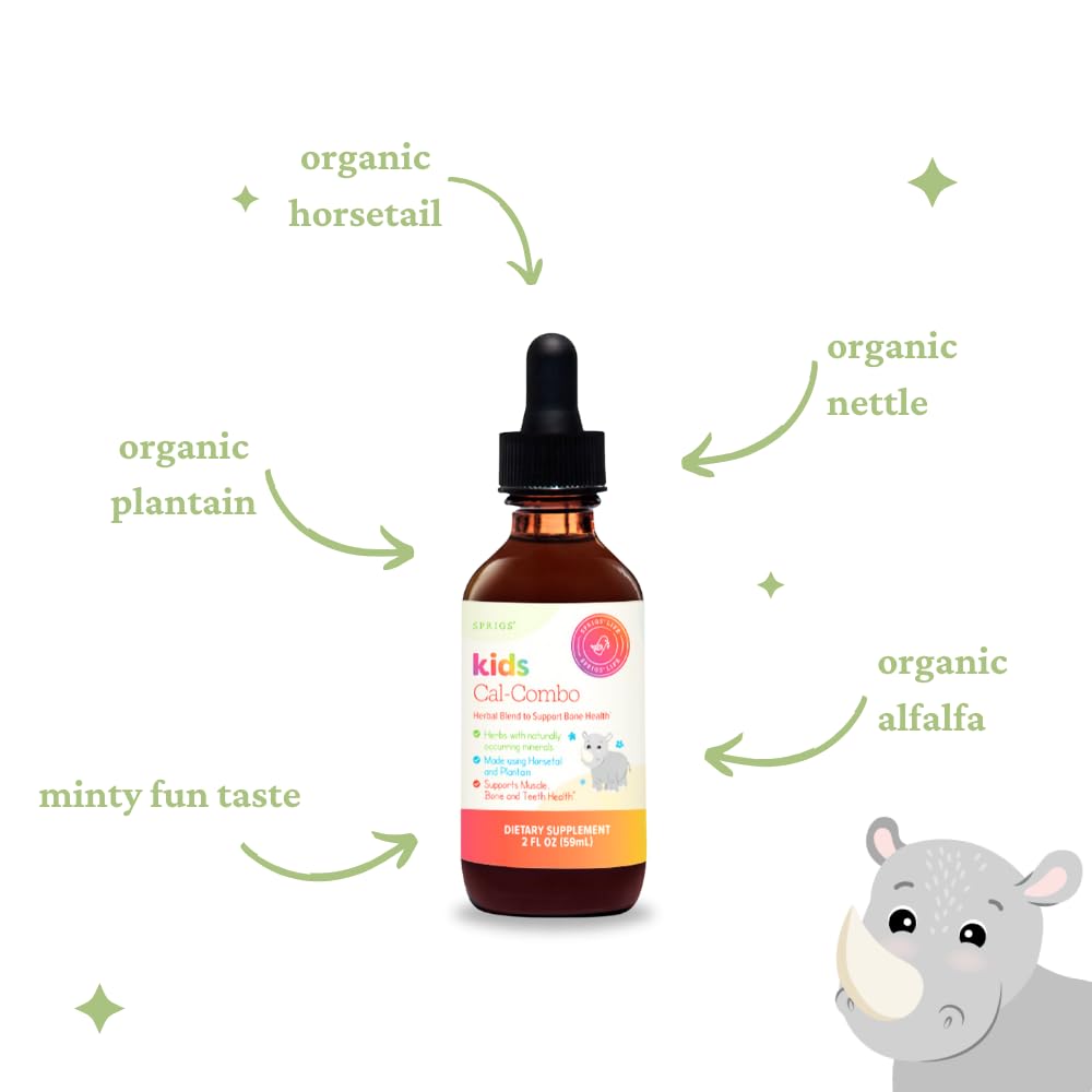 SPRIGS Kids Cal-Combo sticker included reinforces a fun dosing routine