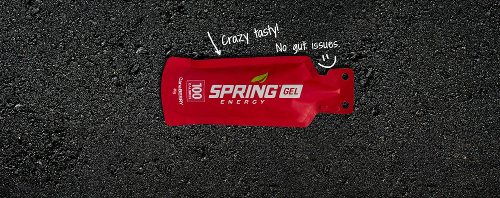 SPRING Awesome Sauce gel pack provides smooth energy without GI discomfort