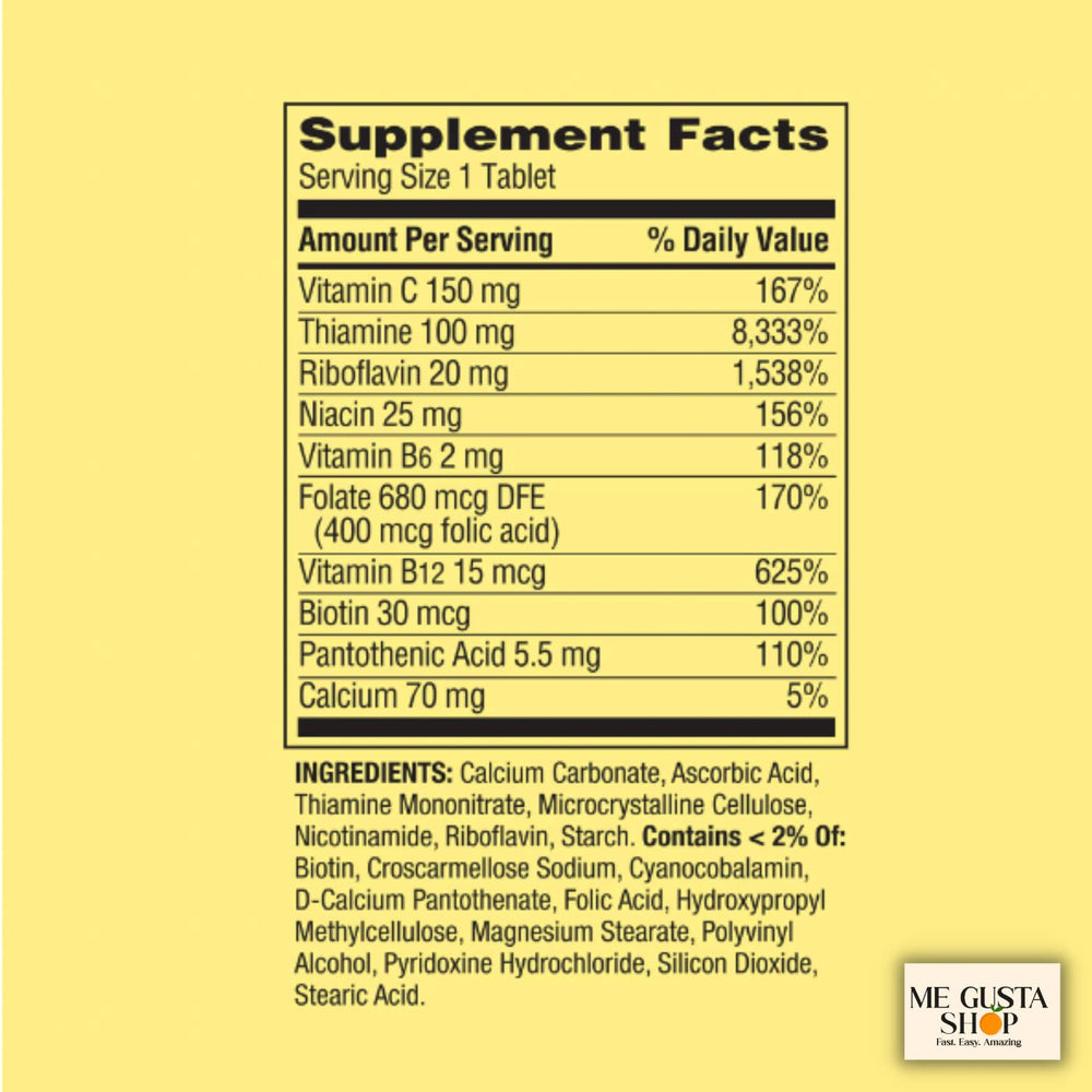 Spring Valley Vitamin B-Complex Tablets, 500-Count Value Size | ME GUS ...