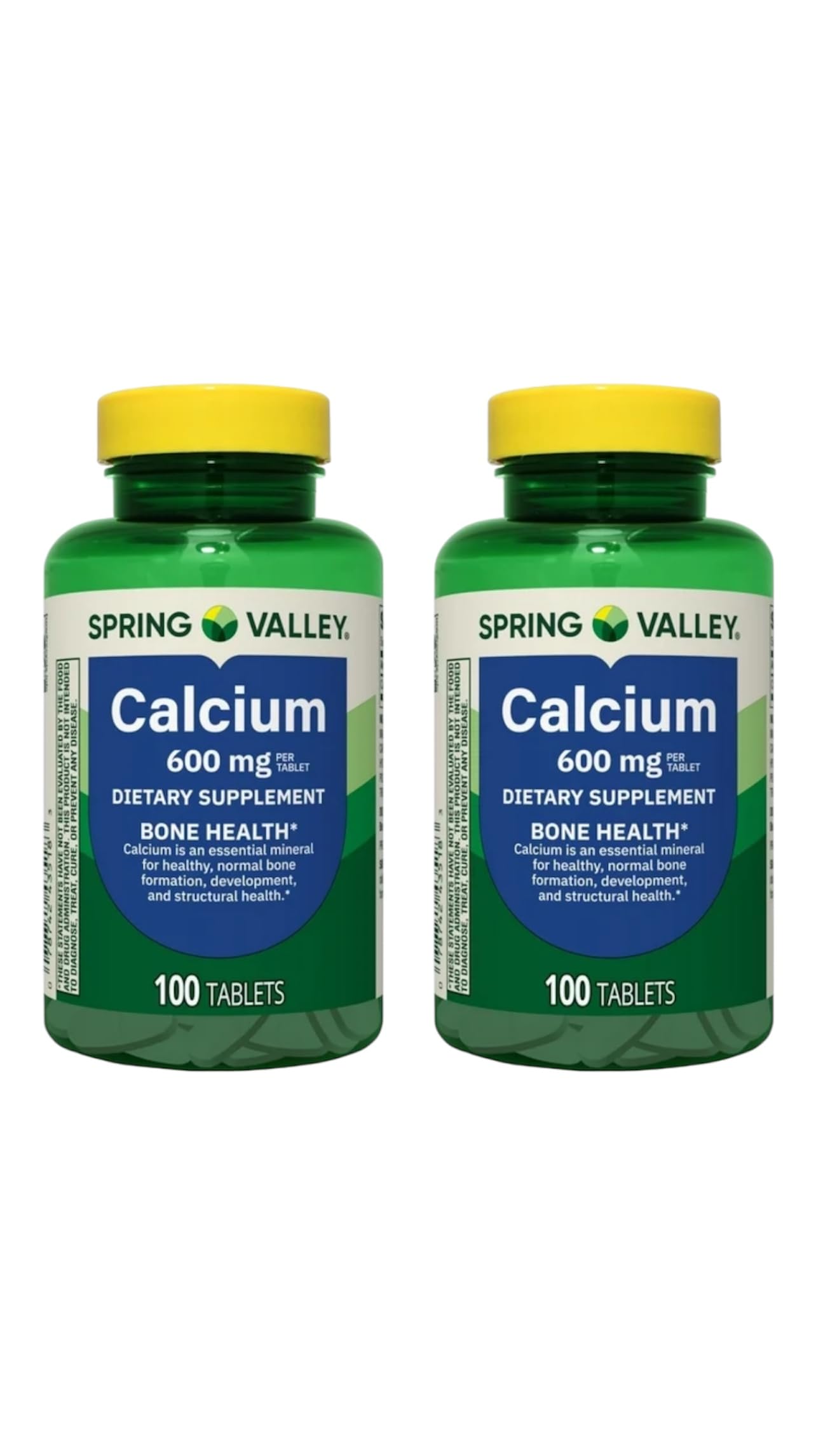 Spring Valley calcium bone health tablets packaging display