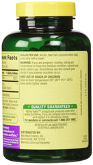 Close-up of Spring Valley Cinnamon 500mg Chromium capsules displaying texture and form.