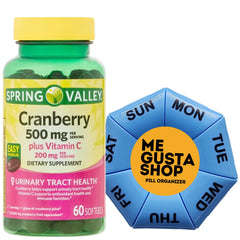 Spring Valley Cranberry softgels bottle for daily wellness.