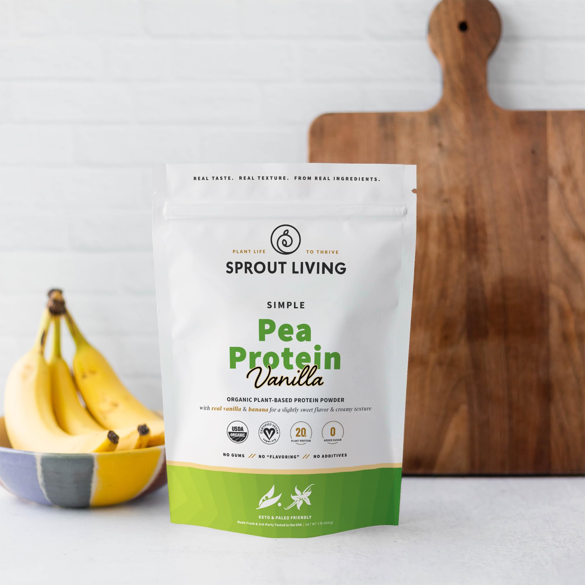 Sprout Living dairy-free vegan label confirms plant-based nutrition