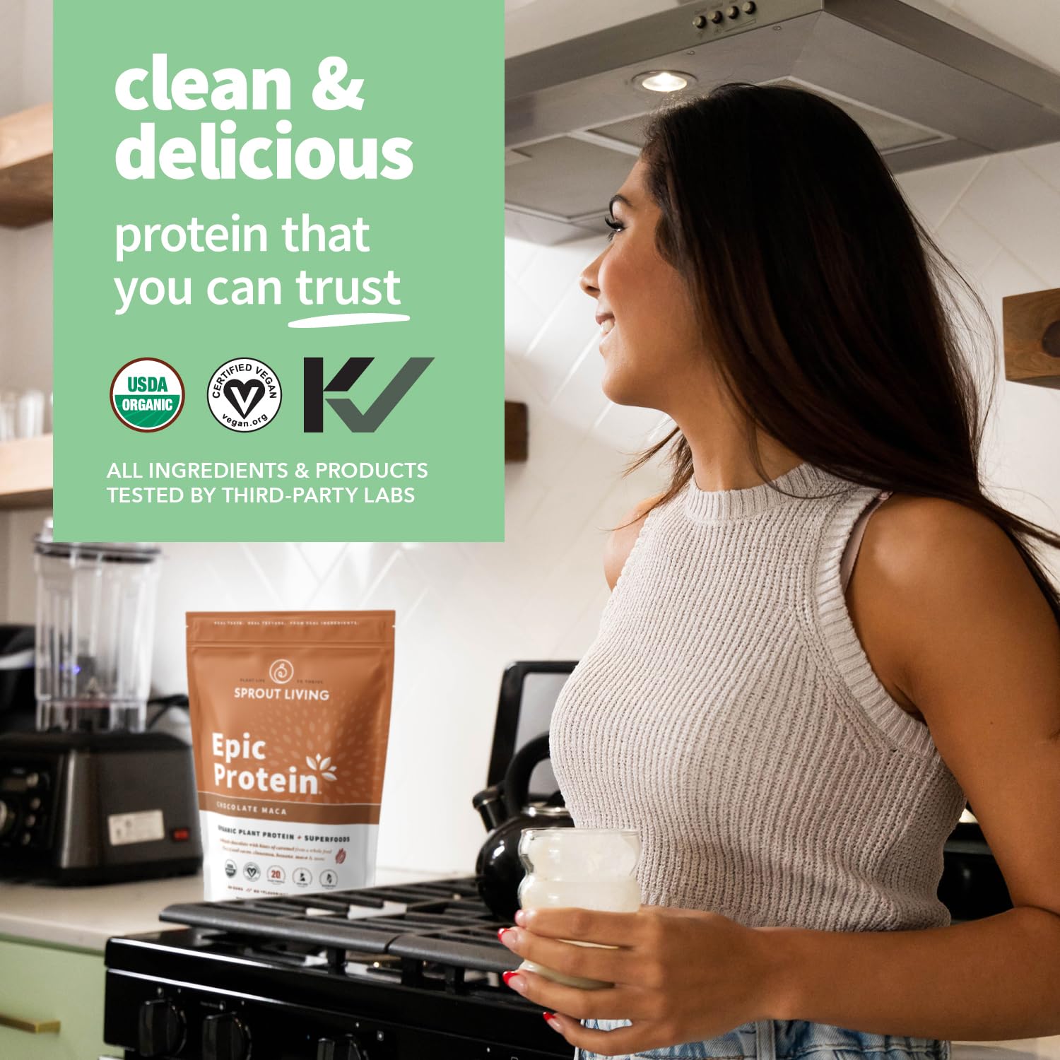 Sprout Living Epic Protein scoop for easy protein portions
