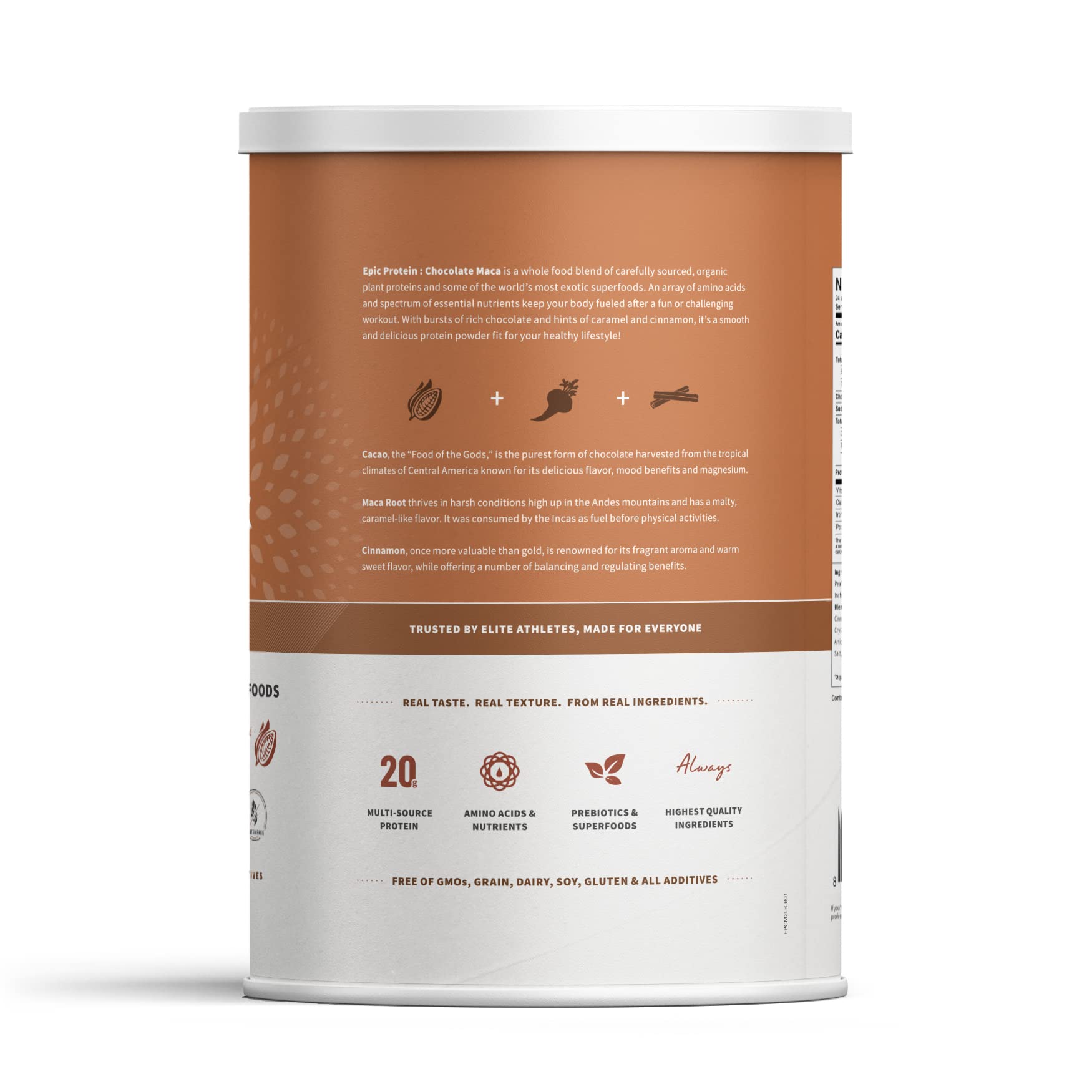 Prepared Sprout Living Epic Protein shake in a glass, plant-based formula for post-workout fuel.