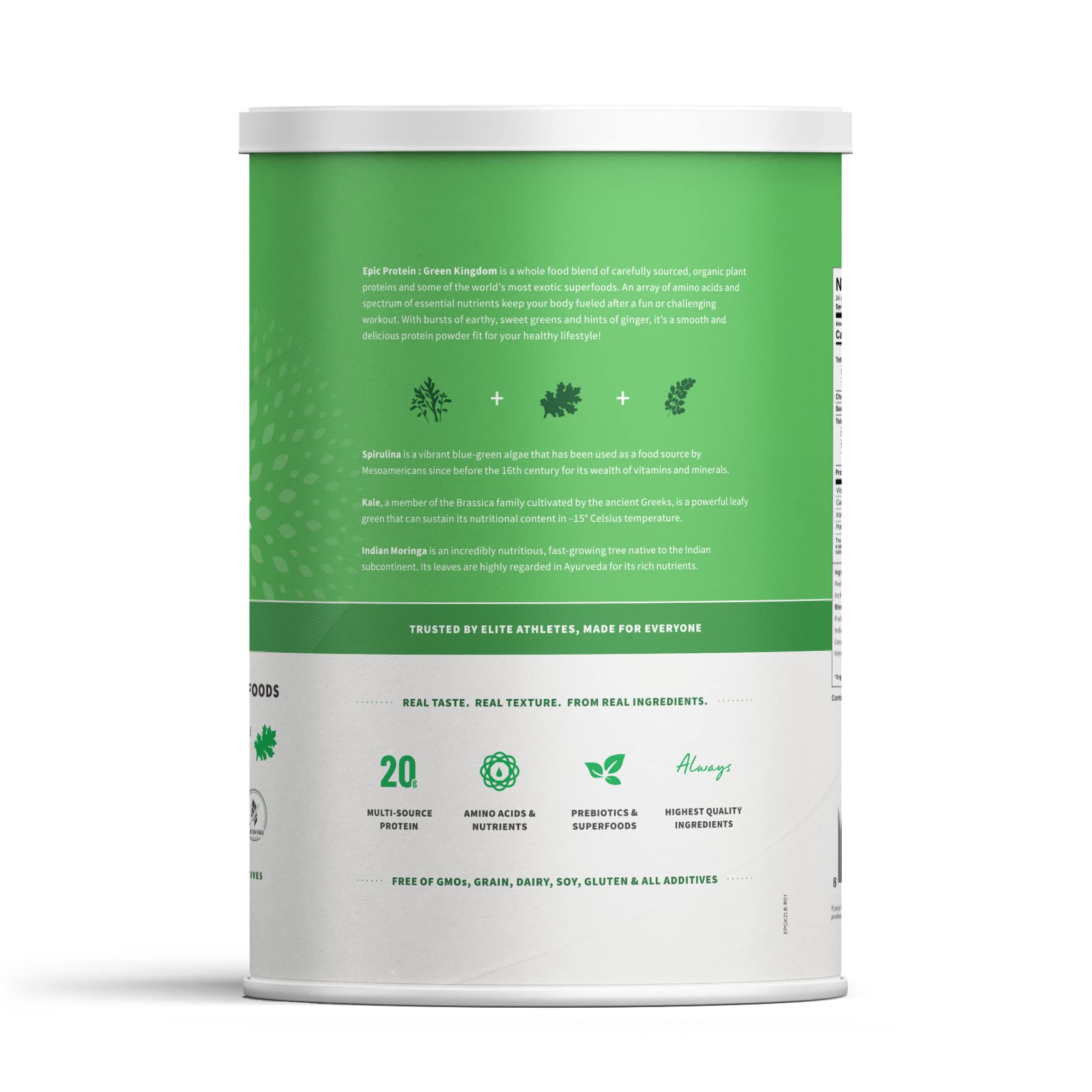 Green Kingdom tones from Sprout Living Epic Protein imagery