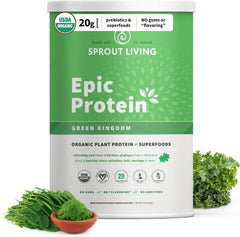 Spoon with greens blend in Sprout Living Epic Protein package
