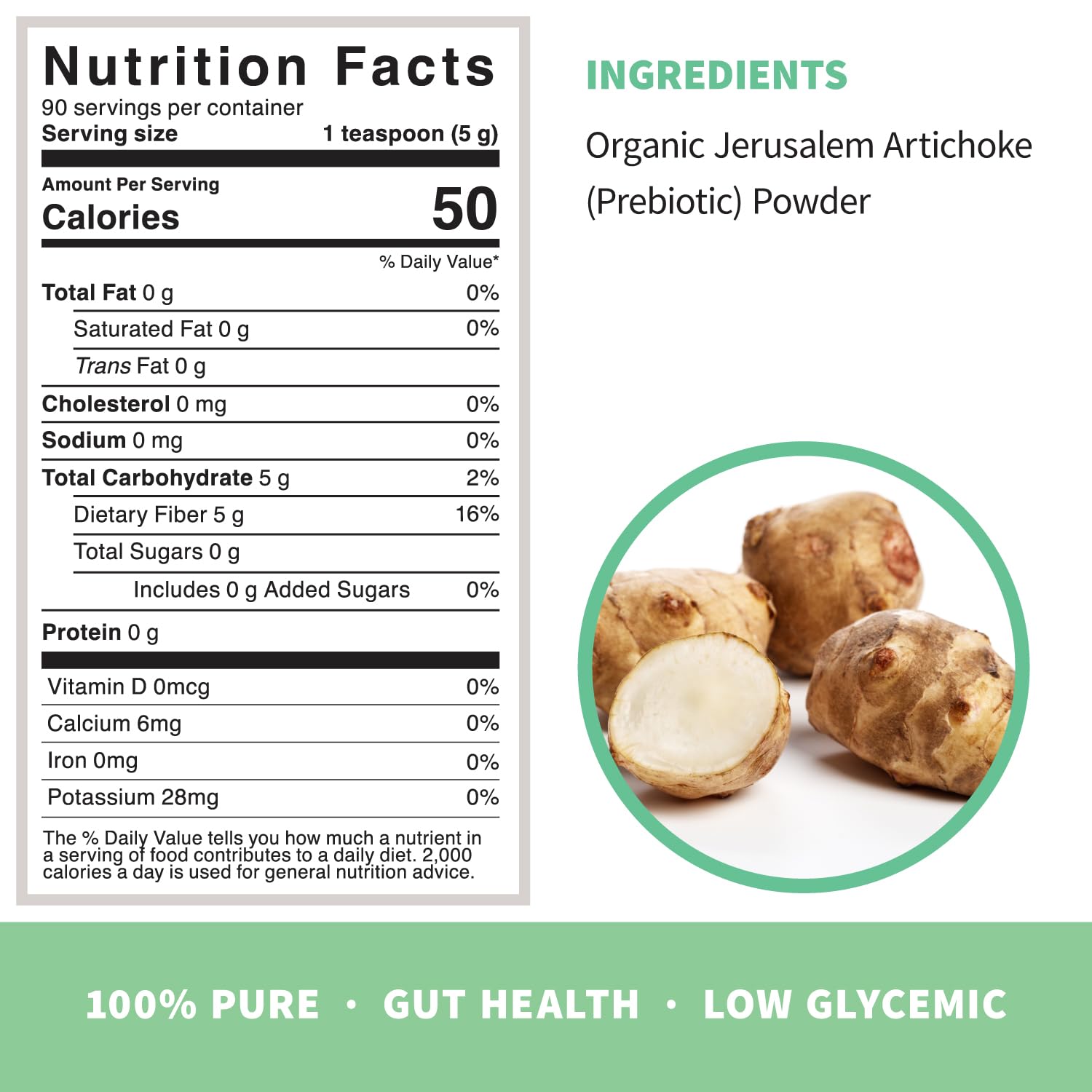 Sprout Living Inulin powder in smoothie, mild sweetness boosts fiber.
