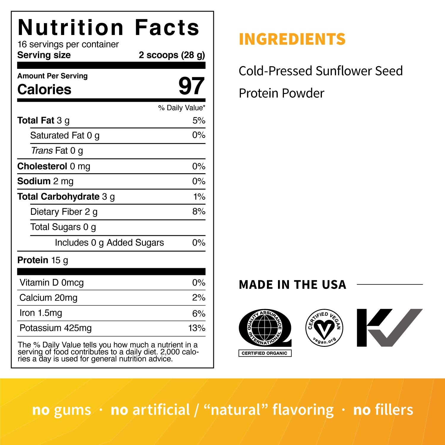 Sprout Living Sunflower Seed Protein Powder scoop closeup highlighting fine texture