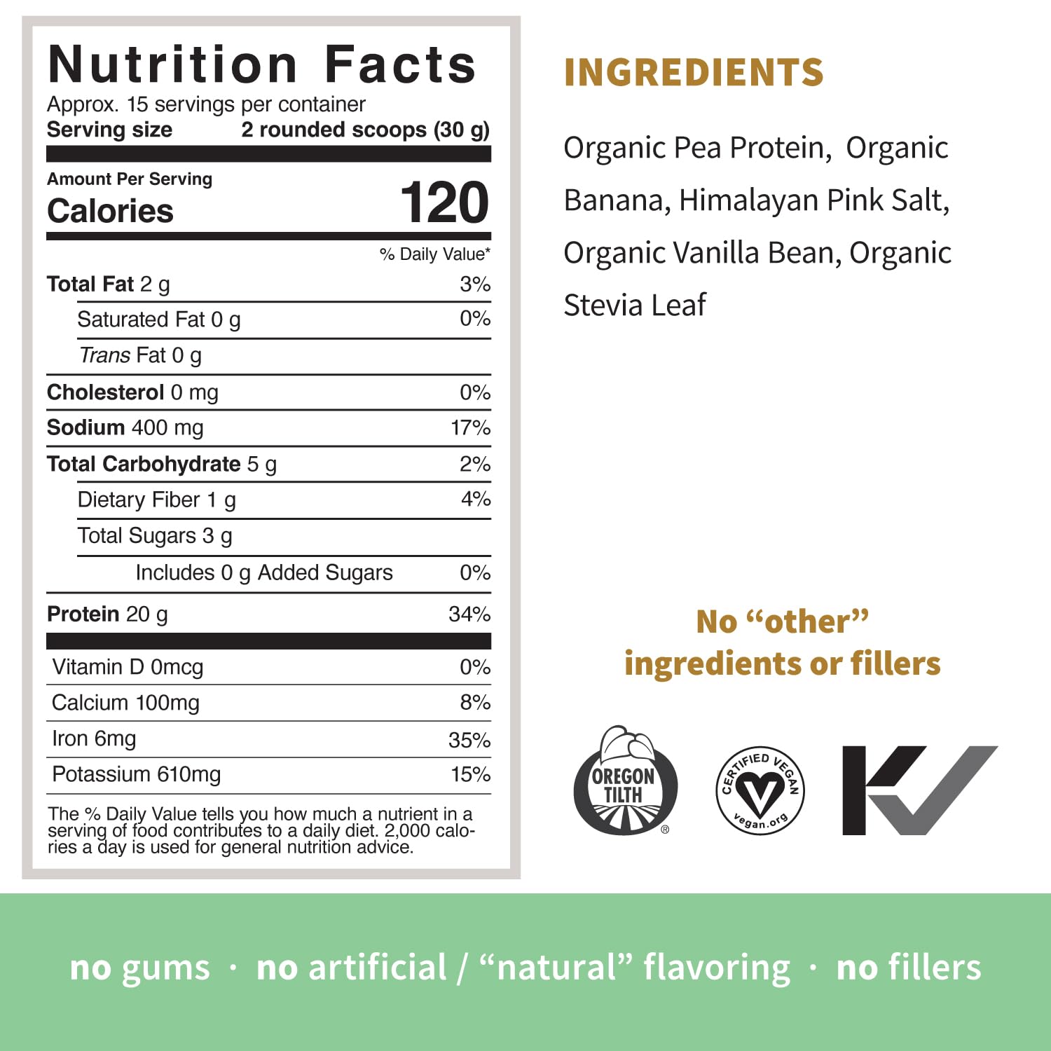 Sprout Living vanilla bean specks highlight premium flavor notes