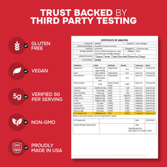 USA-made SquatGummi Creatine Gummies label highlighting quality.