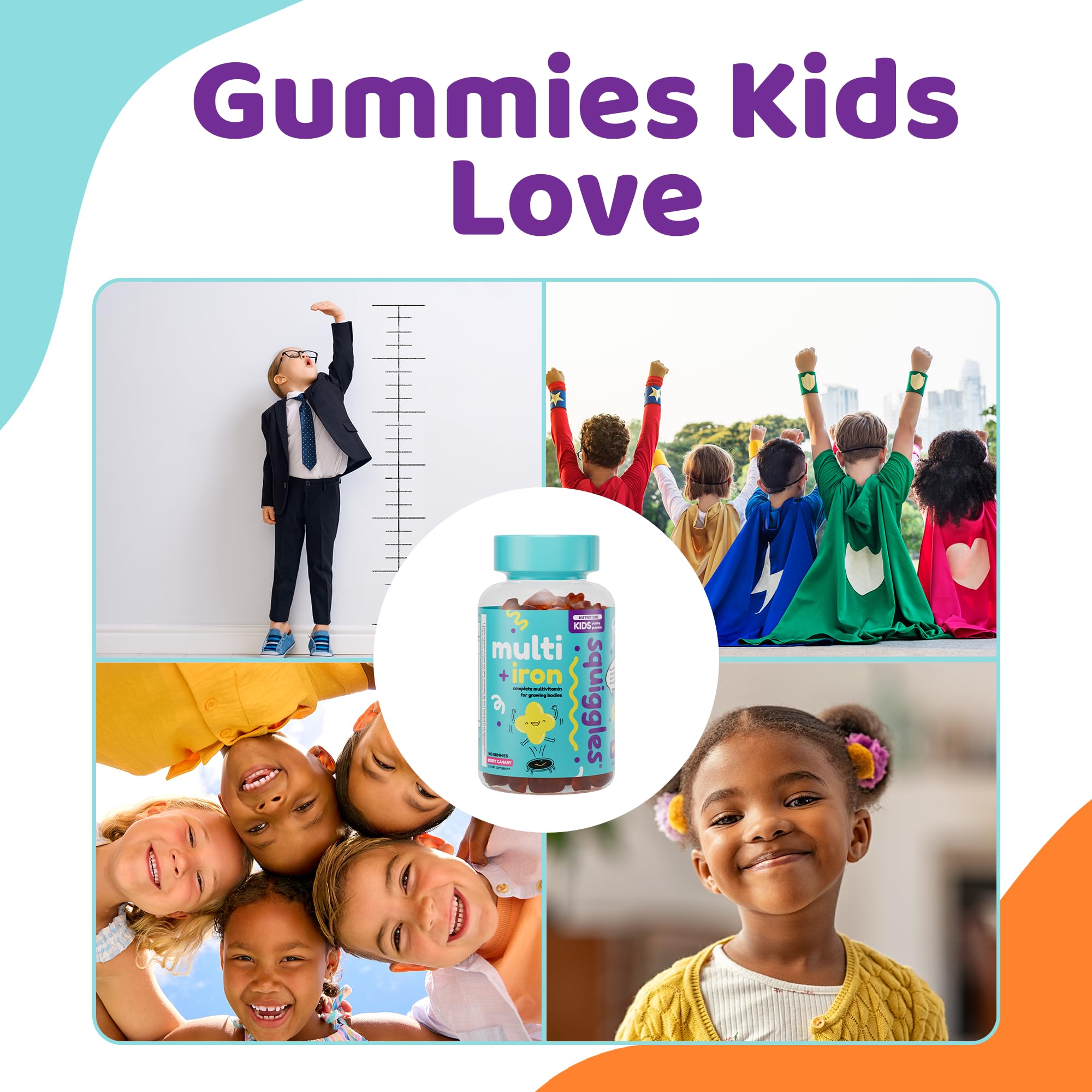 Label highlights 100 gummies and low sugar formula for parents.