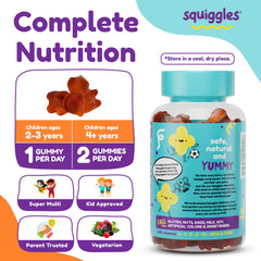 Squiggles chewy gummies are easy to take, simplifying kids' daily vitamins.