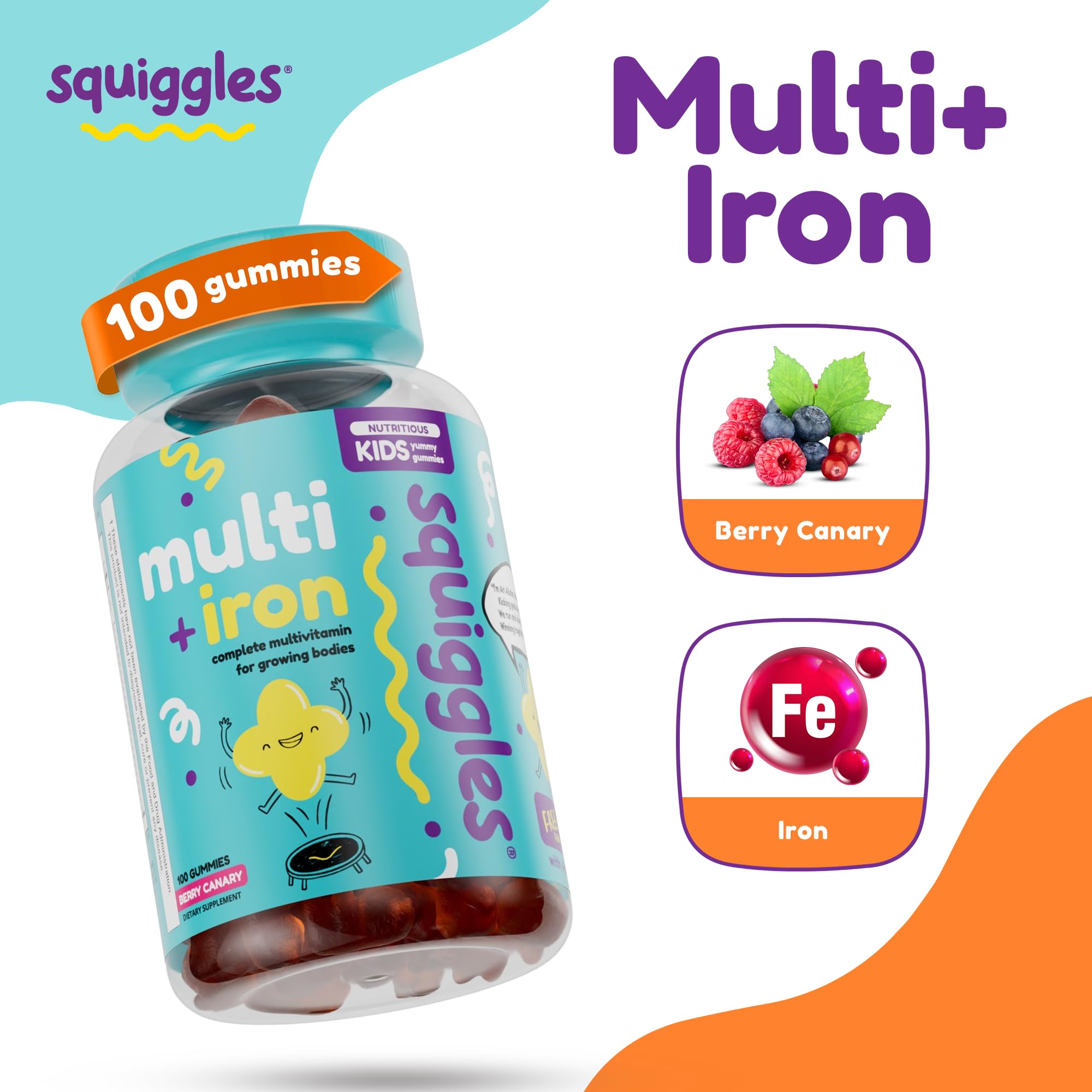Close-up of Squiggles berry-flavored gummies highlighting chewy texture and taste.