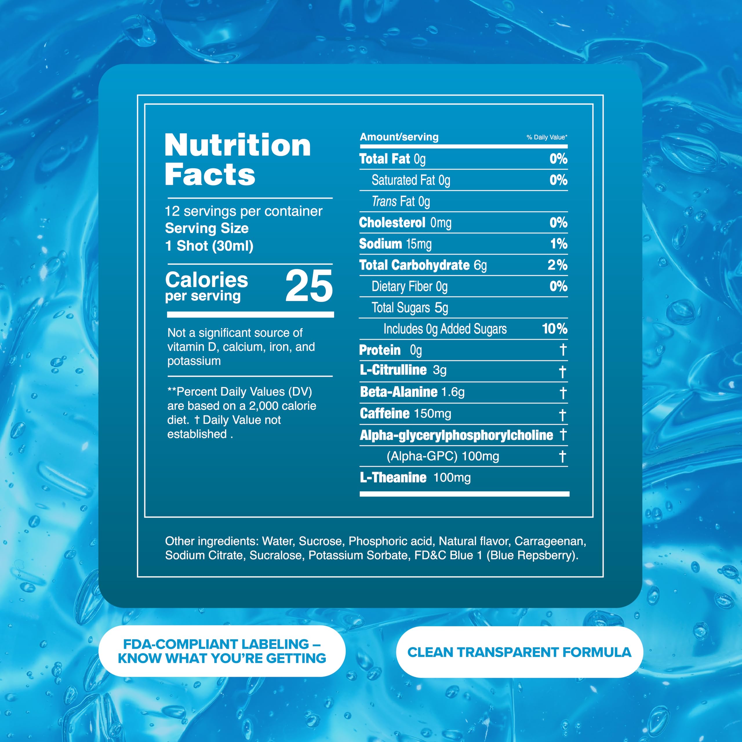 Squish blue raspberry jelly shot showcases vegan-friendly, gluten-free formula.
