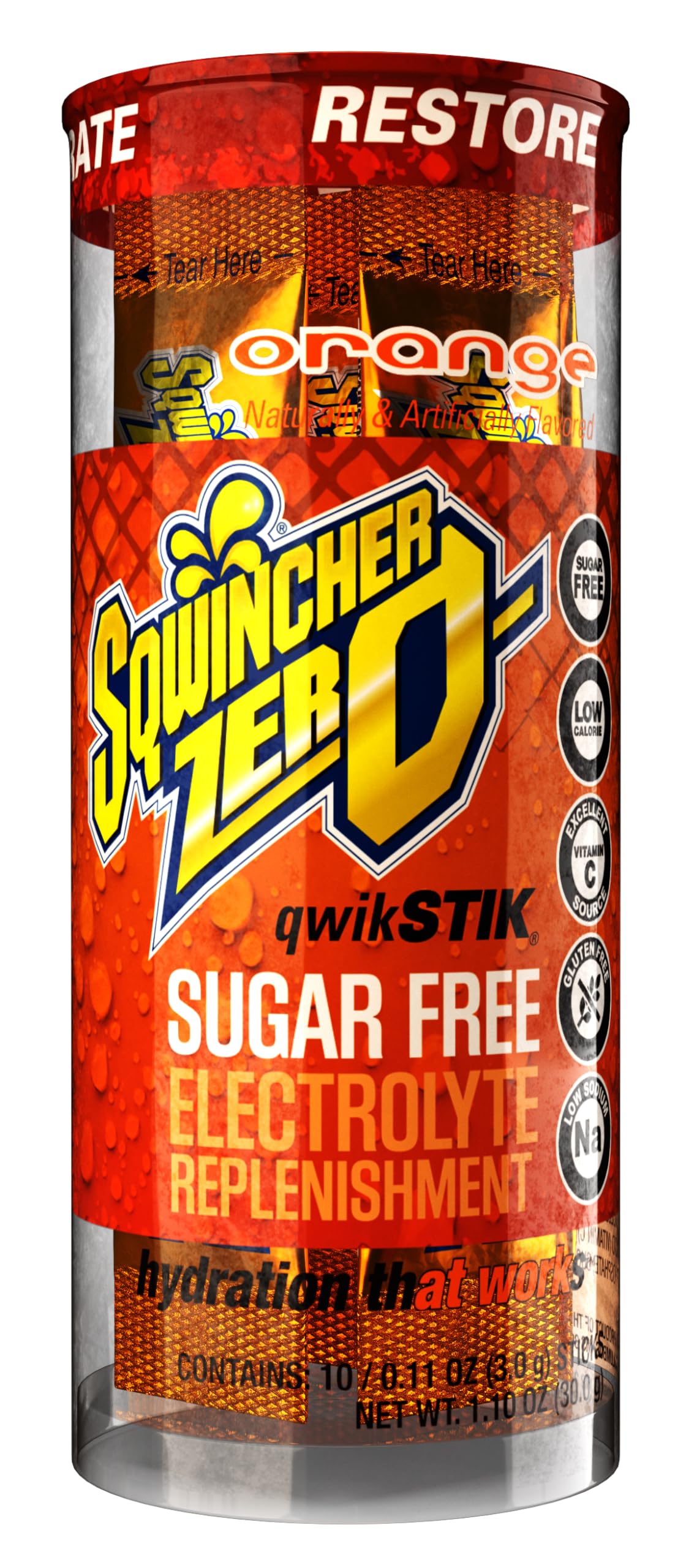 Tasting the flavor variety of Sqwincher Zero Qwik Stik.