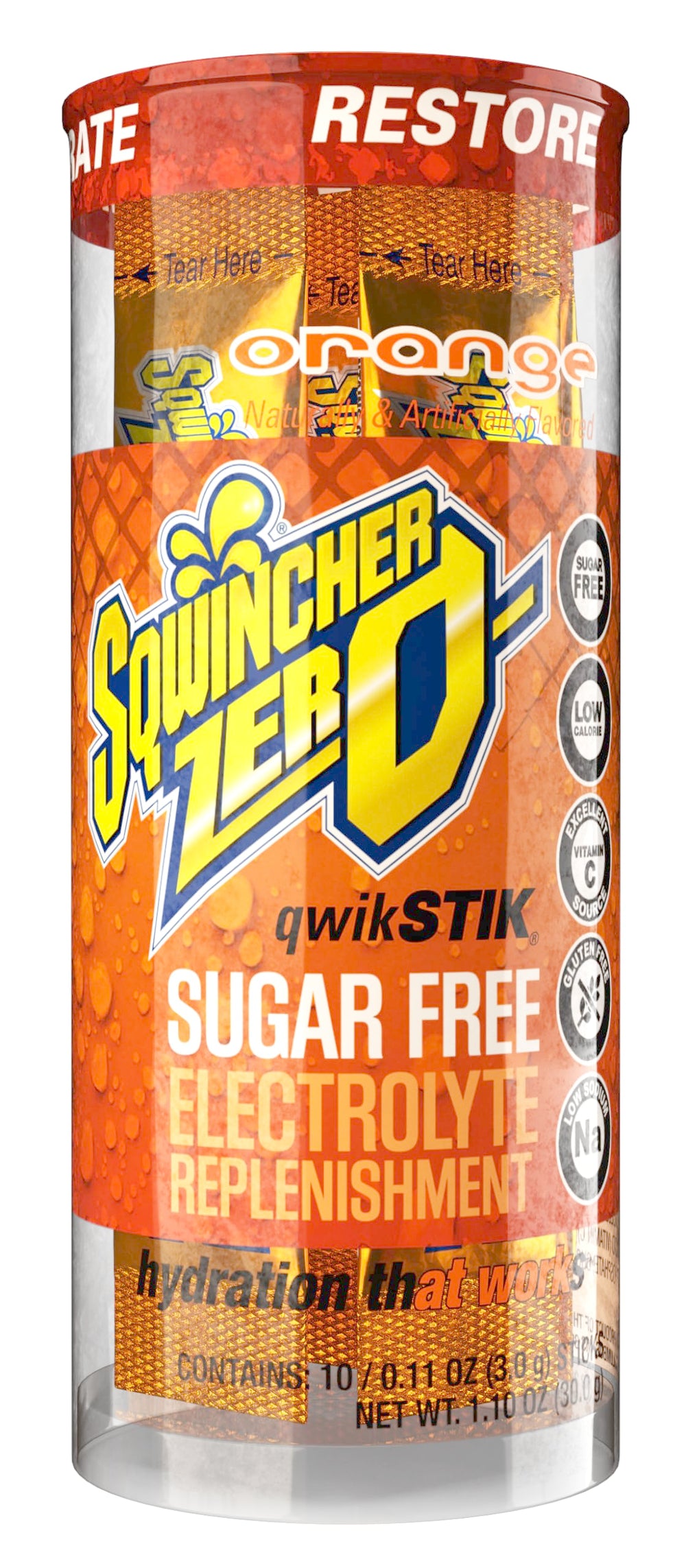 Tasting the flavor variety of Sqwincher Zero Qwik Stik.