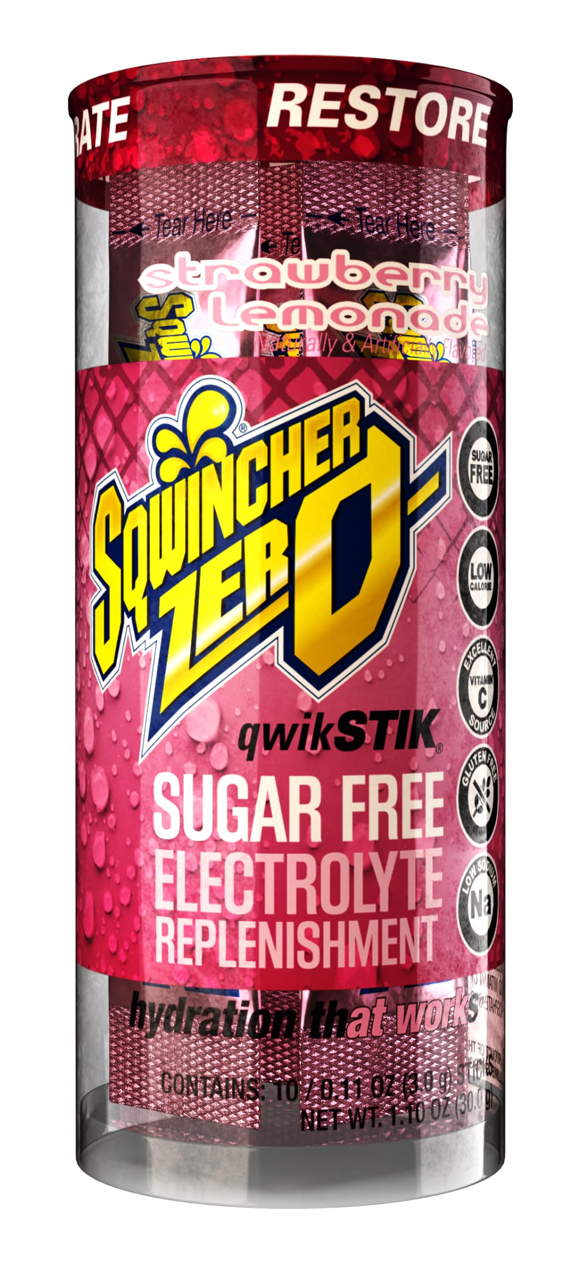 Sqwincher Zero Qwik Stik in gym bag ready after workouts.