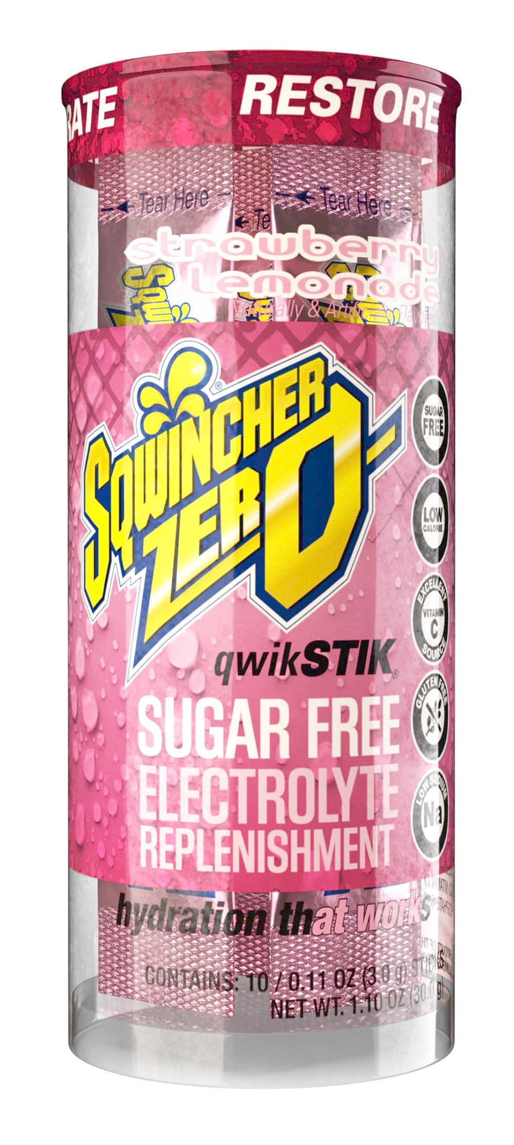 Sqwincher Zero Qwik Stik in gym bag ready after workouts.