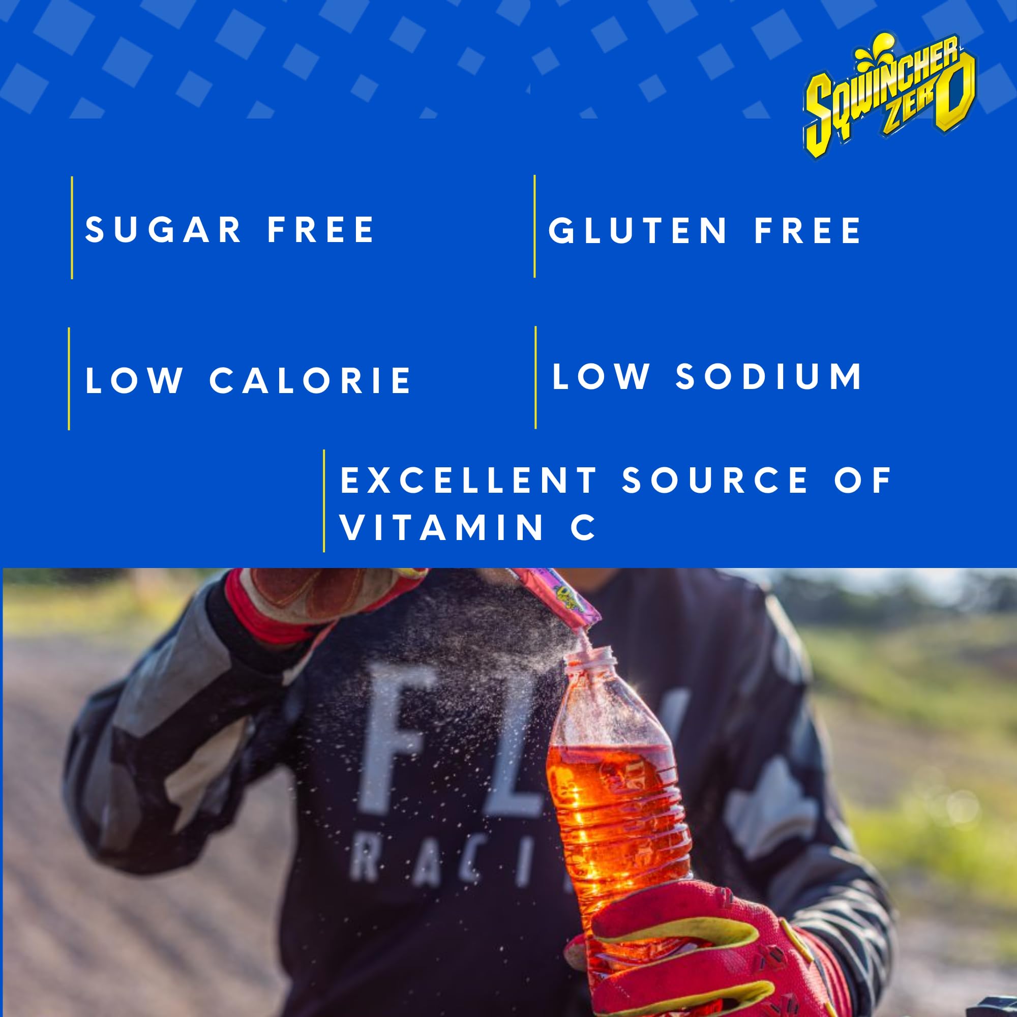 Sqwincher Zero Qwik Stik strawberry lemonade packet refreshing during workouts.