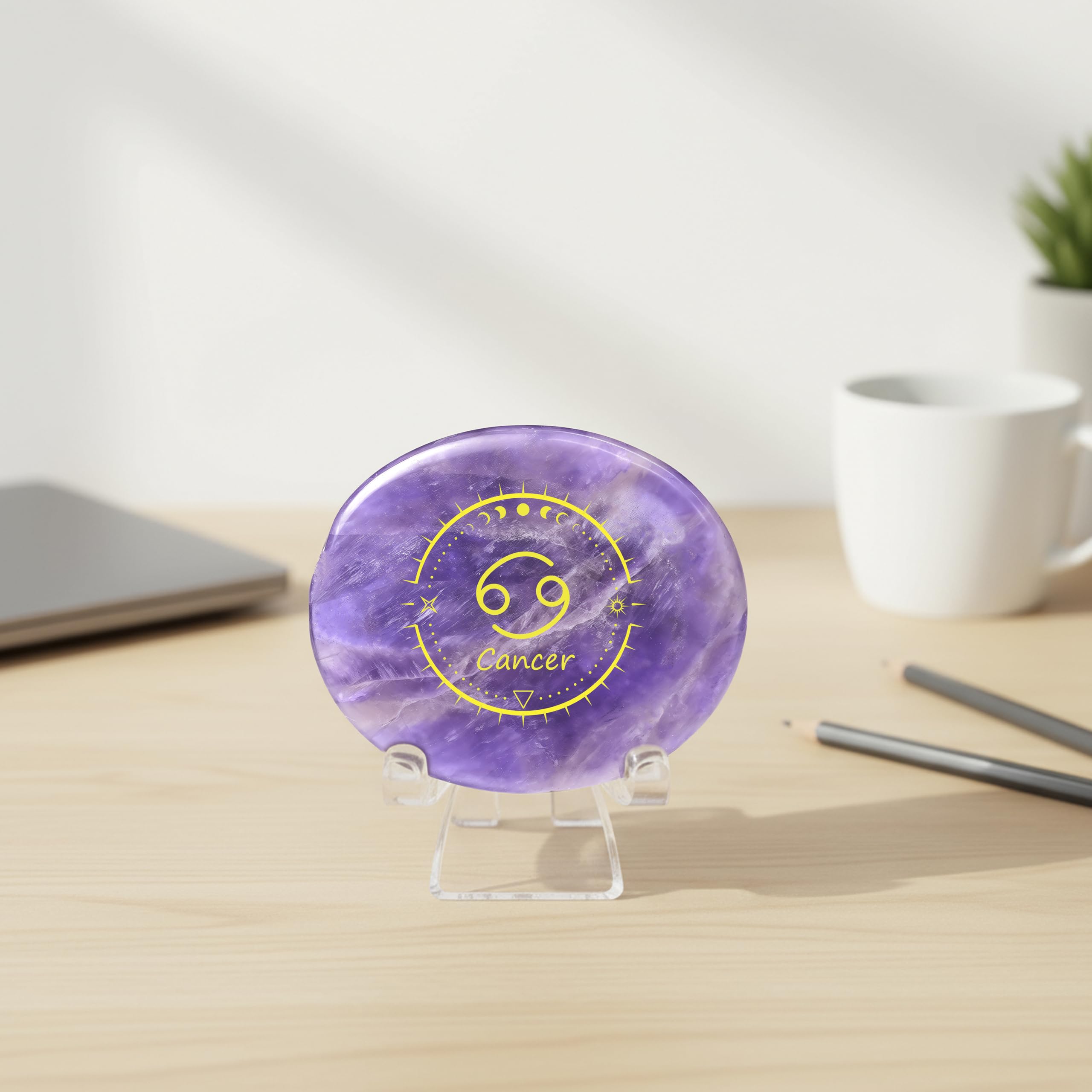 SSAKUGGI 12-sign amethyst crystal enhances home or altar ambiance