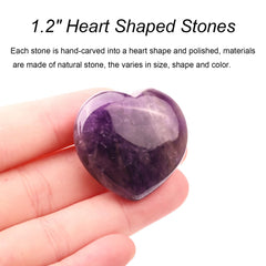 SSAKUGGI Amethyst heart stone close-up in a gift-ready presentation