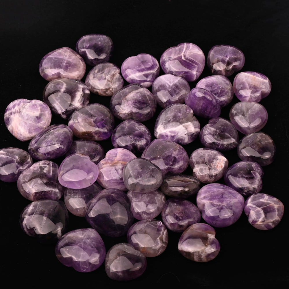 SSAKUGGI Amethyst heart stone soft luster for home office ambiance