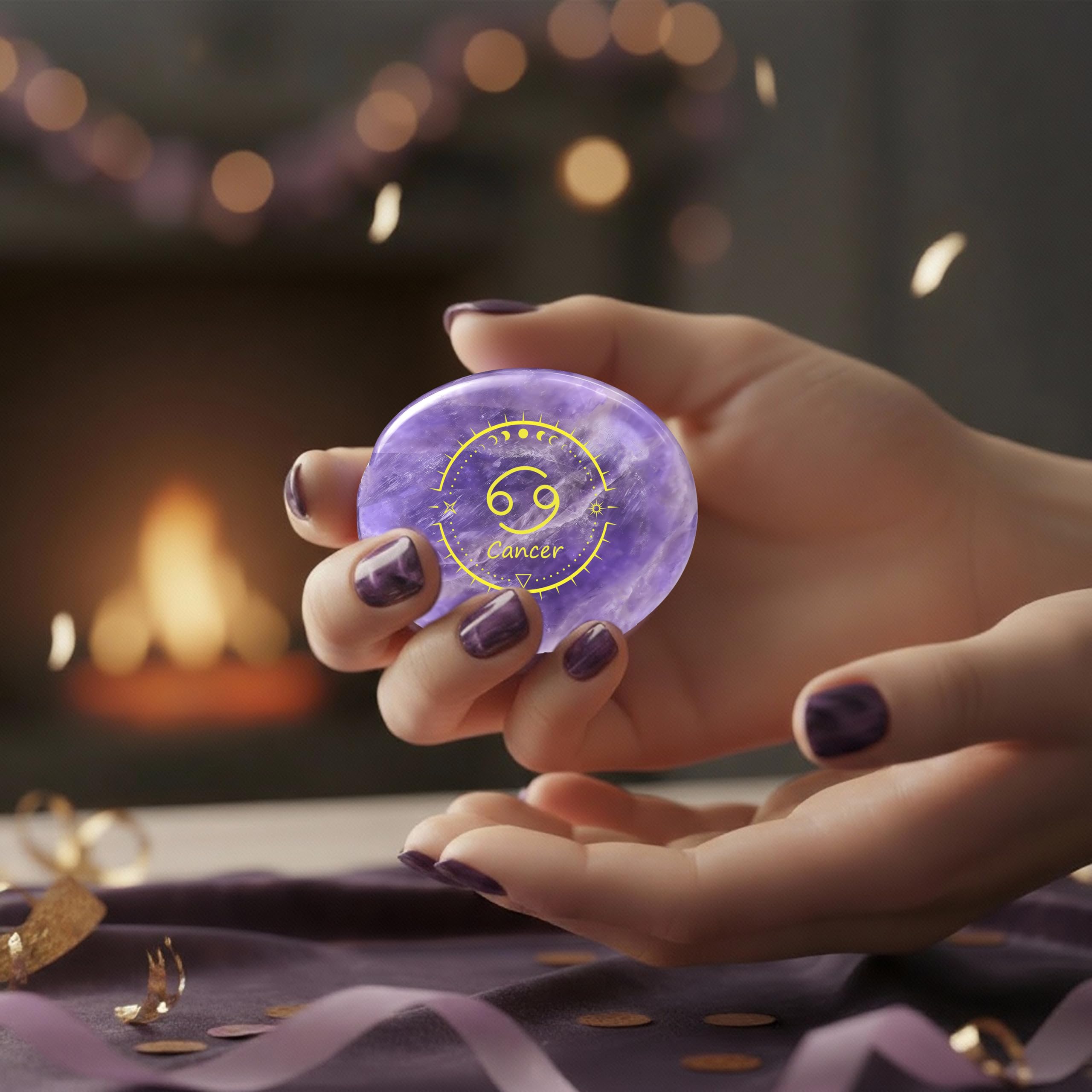 SSAKUGGI natural amethyst zodiac stone makes a thoughtful birthday gift