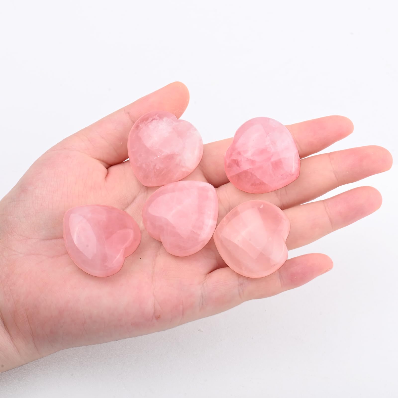 SSAKUGGI rose quartz heart collection enhances home display