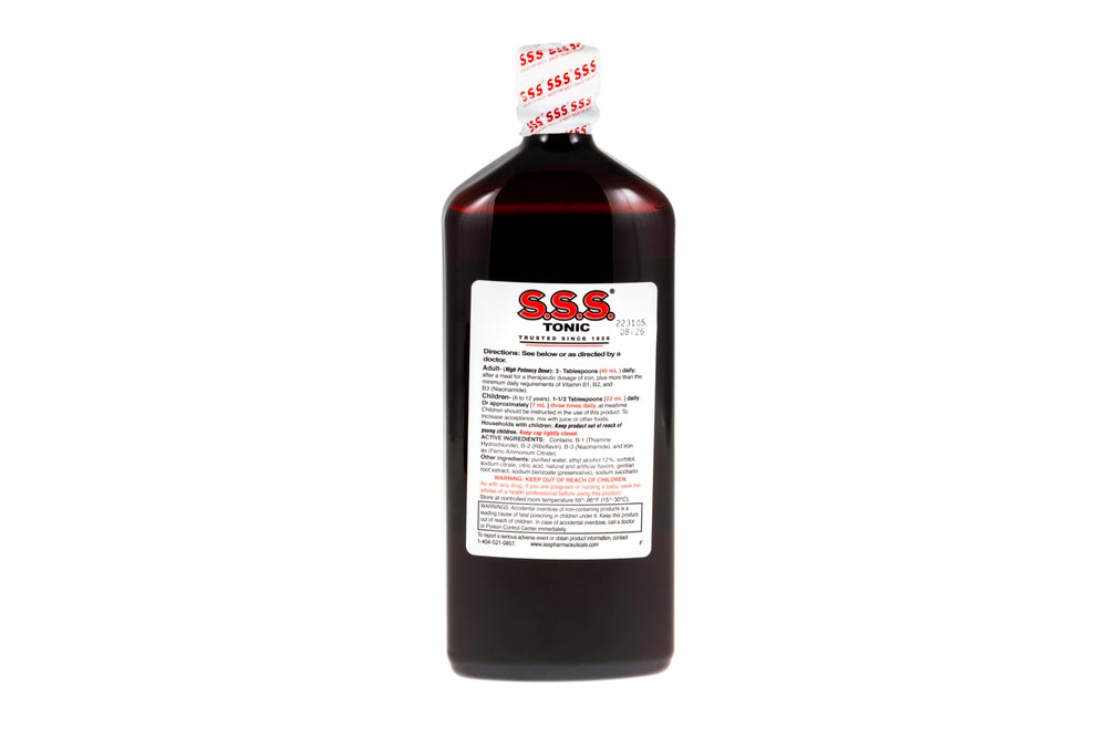 S.S.S. Tonic dosis 100 mg de hierro para bienestar.
