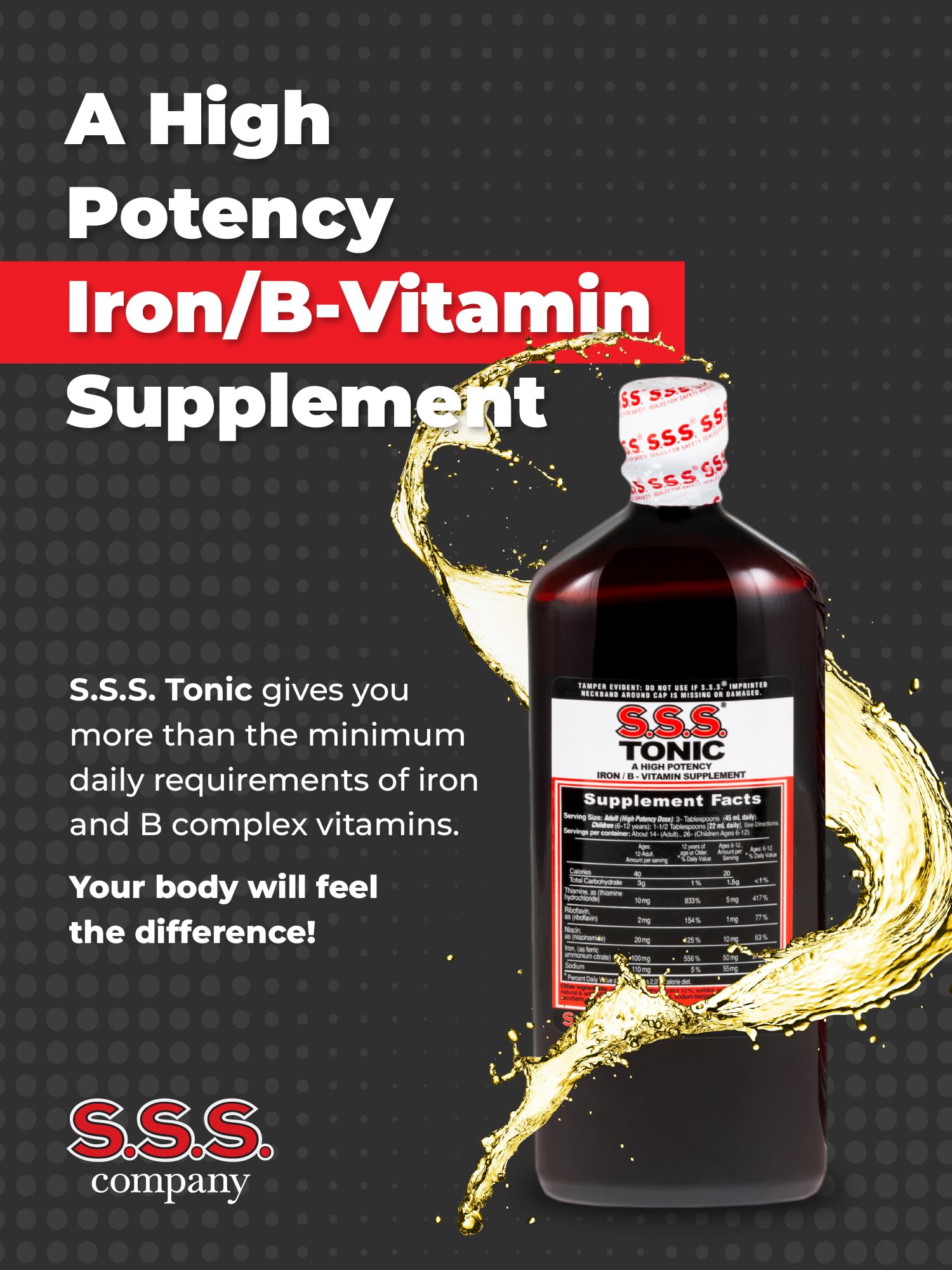 S.S.S. Tonic apoyo diario para energía y equilibrio.