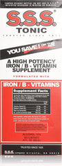 S.S.S. Tonic Liquid 20oz bottle front view showing the iron rich formula