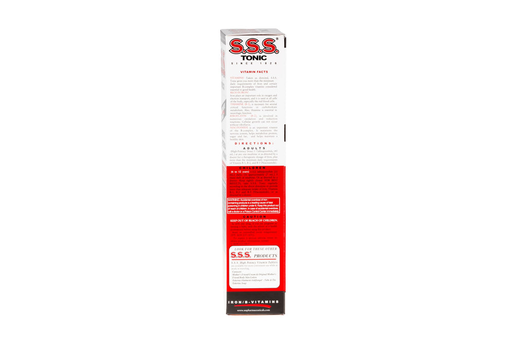 S.S.S. Tonic vitaminas B1, B2 y B3 para vitalidad.